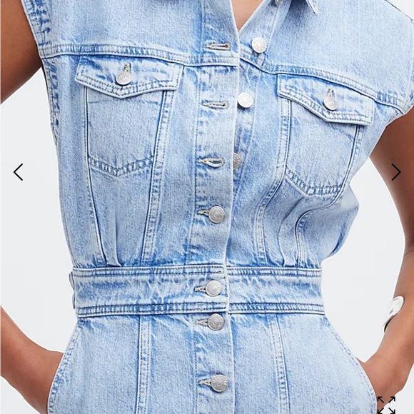 NWT Madewell denim cap sleeve shirtdress size 4 - Picture 2 of 7